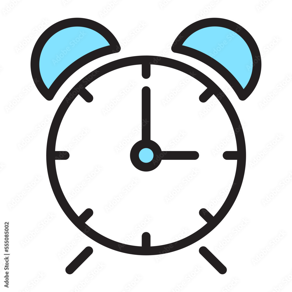 Illustration of Alarm Clock design Icon Illustration of Alarm Clock design Icon