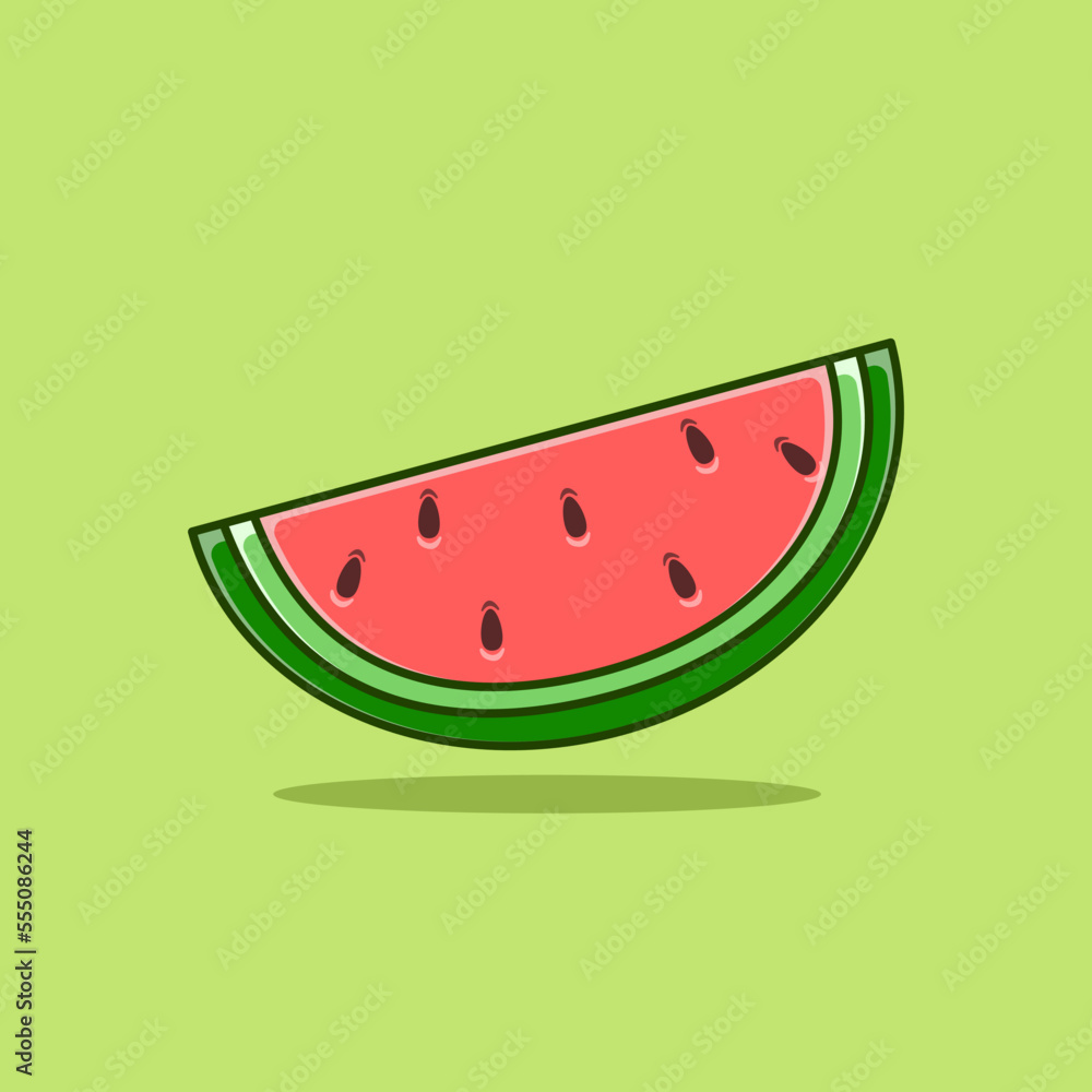 illustration of cut watermelon in cartoon style on isolated background illustration of cut watermelon in cartoon style on isolated background