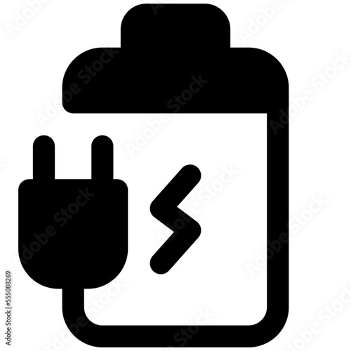 battery charge glyph icon