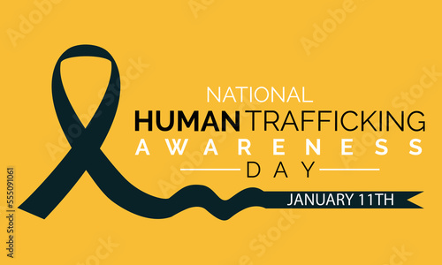 National Human trafficking Awareness Day On January 11th Vector illustration .
