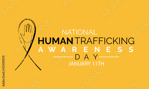 National Human trafficking Awareness Day On January 11th Vector illustration .