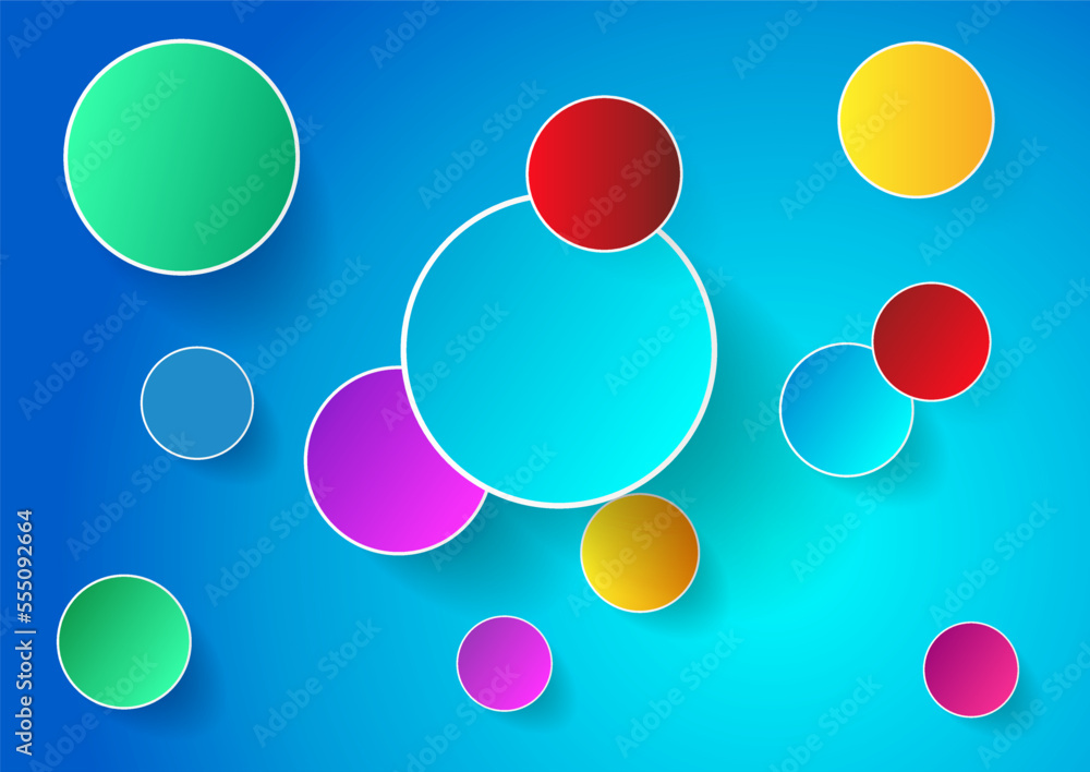 Abstract vivid colorful circle shapes