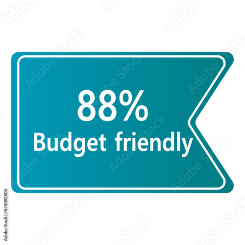 Budget Friendly sign tag banner vector art illustration Isolated on White Background