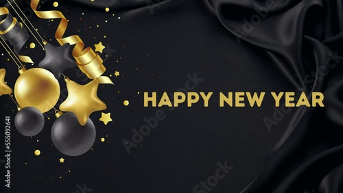 new year wish with stars background photo