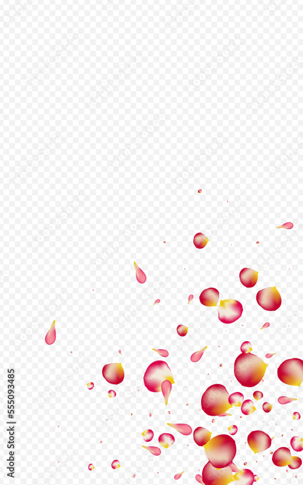 Red Blossom Fall Vector Transparent Background.