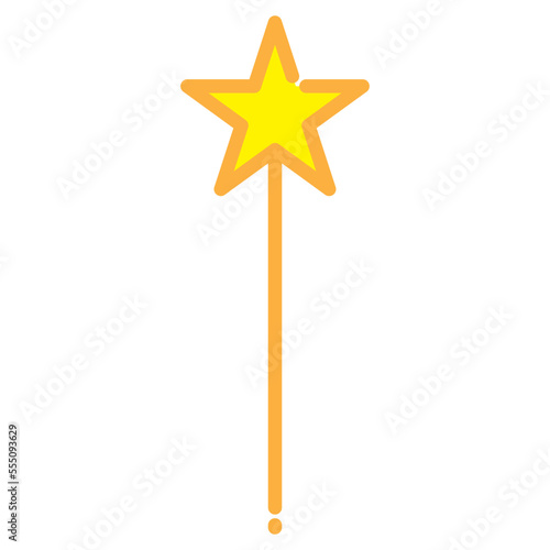 Illustraiton of Star Wand design Icon