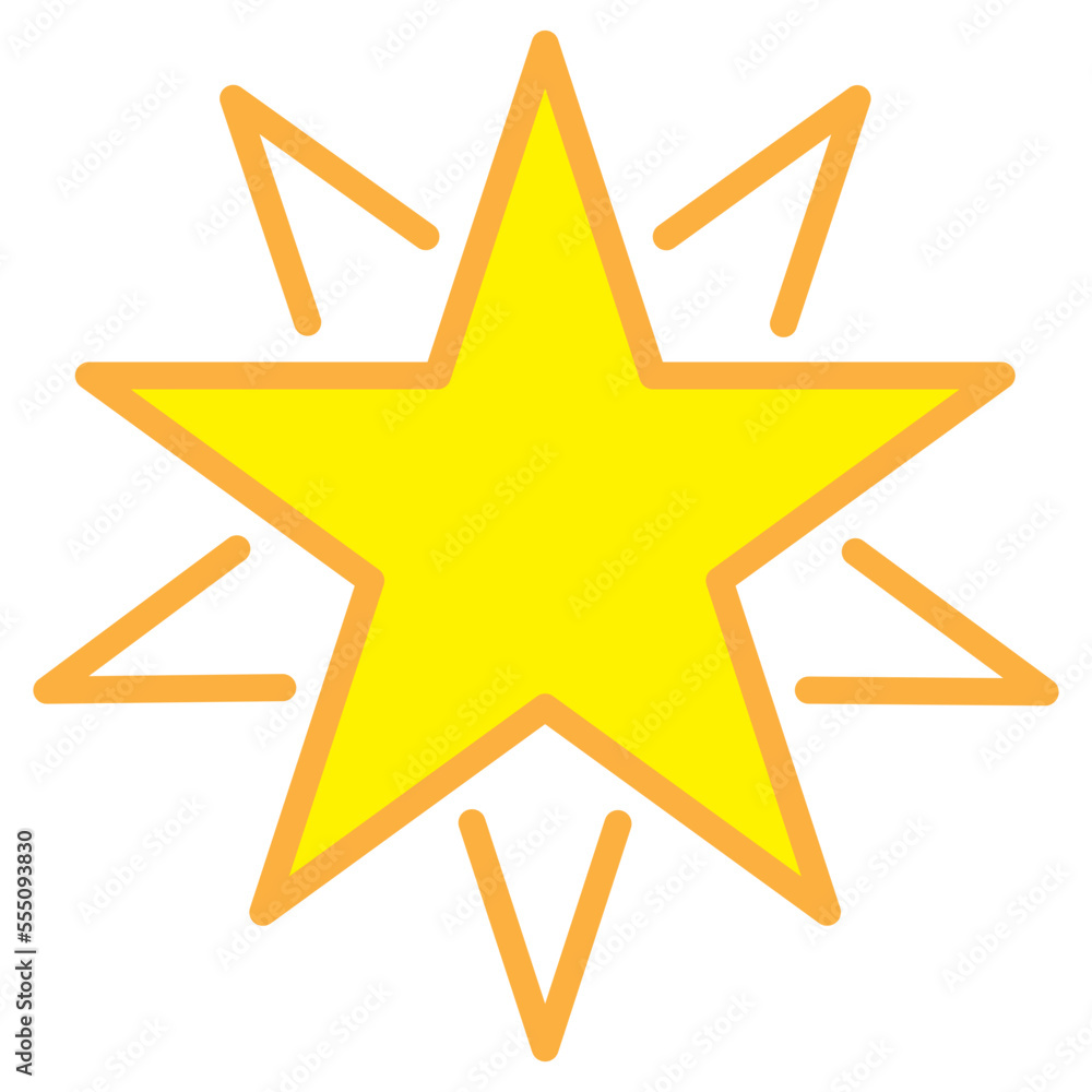 Illustration of Rating Star design Icon Illustration of Rating Star design Icon