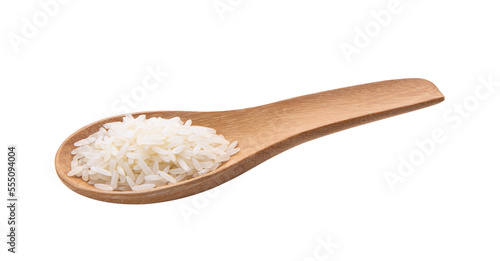 rice seeds in wood spoon  isolated on transparent png