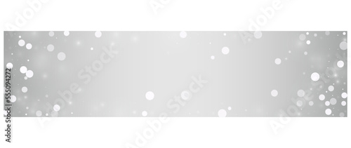 Light Snowfall Vector Silver Panoramic