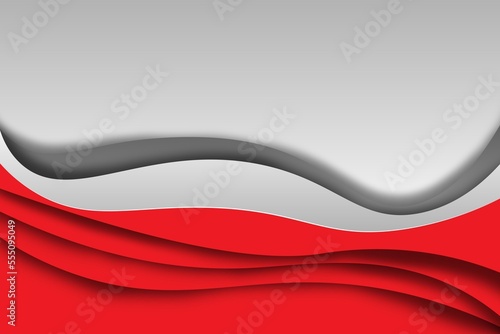  Trendy red abstract background wavy papercut 