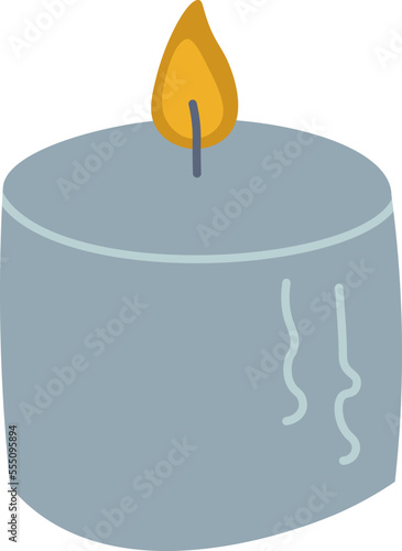 Decorative scented candle flat icon Aromatherapy