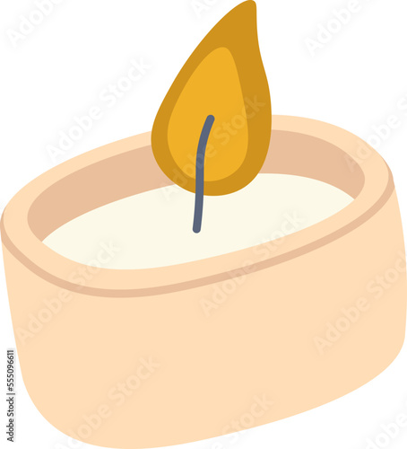 Decorative scented candle flat icon Aromatherapy