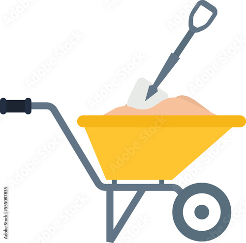 Wheelbarrow Vector Icon
