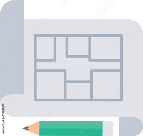 architecture map Vector Icon
