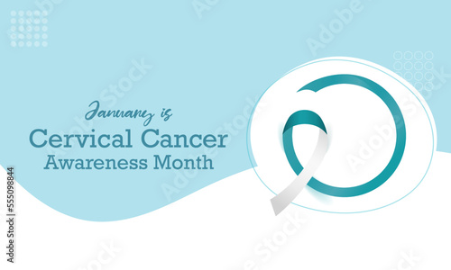 Cervical Cancer awareness month is observed every year in January, It occurs most often in women over age 30. Vector illustration