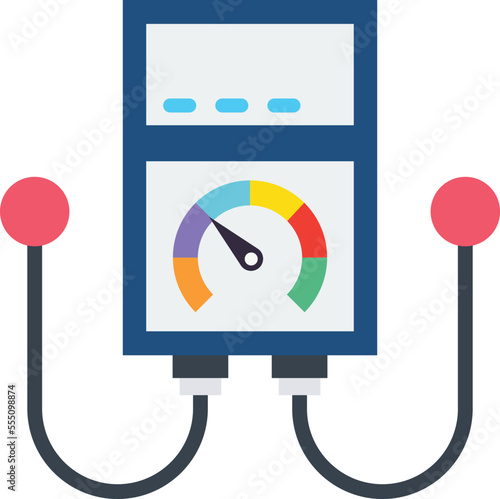 Volt meter Vector Icon
