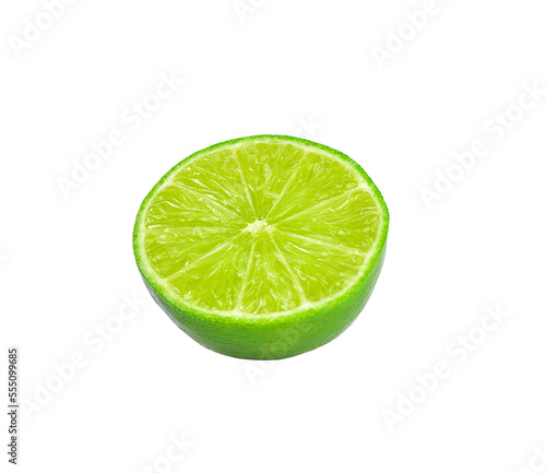 Lime slice on transparen png.