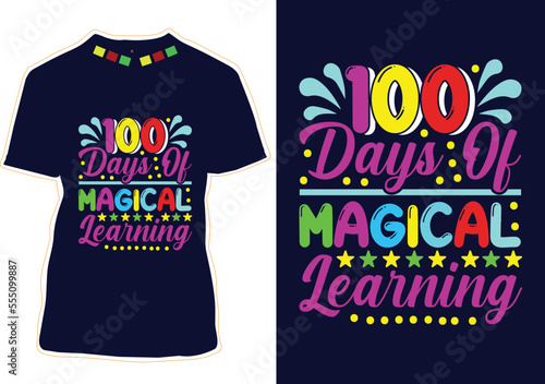 100 days of school t-shirt  design
