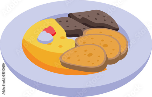 Traditional food icon isometric vector. Czech republic. Travel map