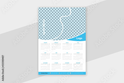 Creative modern colorful 2023 new year calendar design
