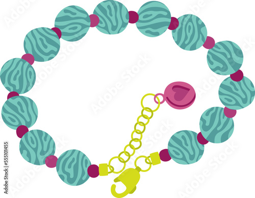 Stylish handmade bracelet flat icon Trendy accessory