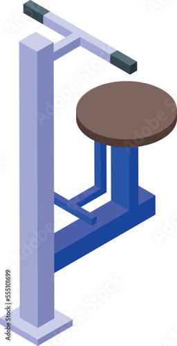 Street workout equipment icon isometric vector. Fitness gym. Sport exercise