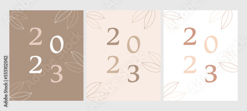 Set of 2023 calendar cover concepts, poster and media post