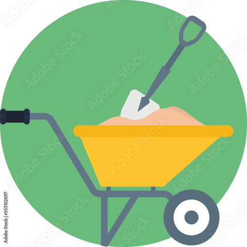 Wheelbarrow Vector Icon
