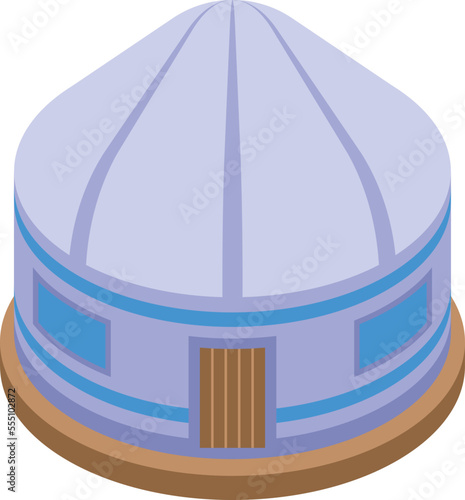 Big glamping icon isometric vector. Nature house. Modern romantic