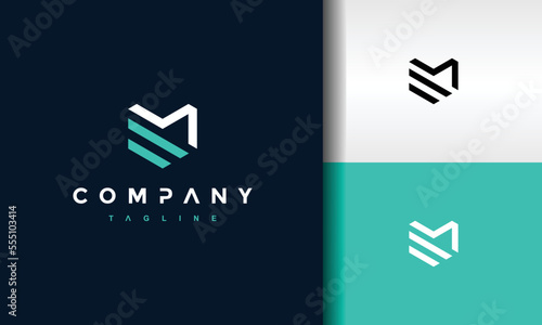 geometric letter M logo