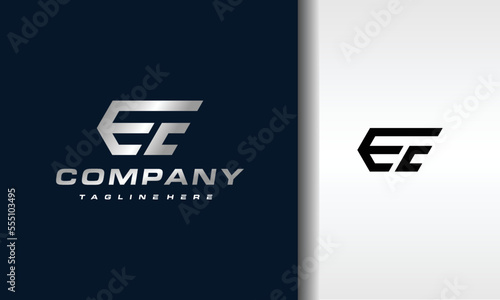 monogram letter EE logo