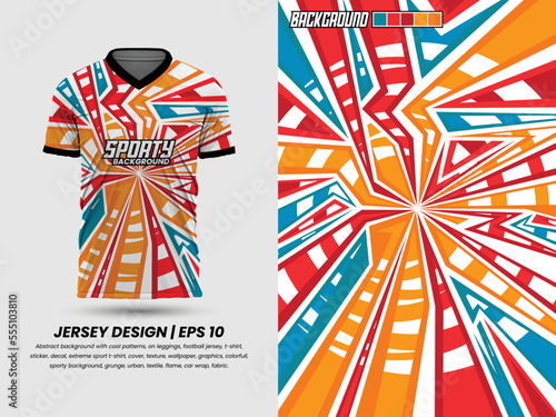 Soccer jersey mockup for football club, Fabric textile for Sport t-shirt.