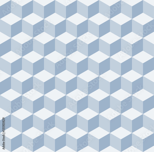 Trendy cuboid seamless vector pattern