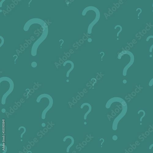 Seamless question mark bottle green vector pattern