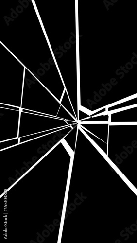 Cracked screen overlay vector background
