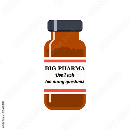 Conspiracy theory big pharma concept