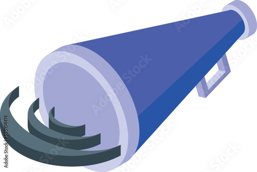 Cheerleaders megaphone icon isometric vector. Cheer girl. Football leader