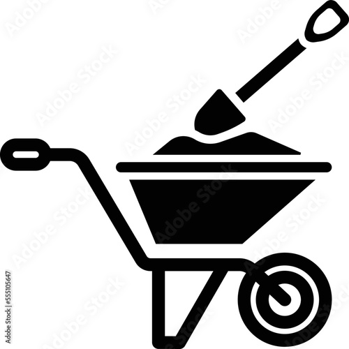 Wheelbarrow Vector Icon
