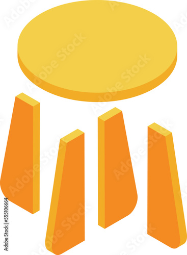 Assembly round table icon isometric vector. Furniture factory. Work product