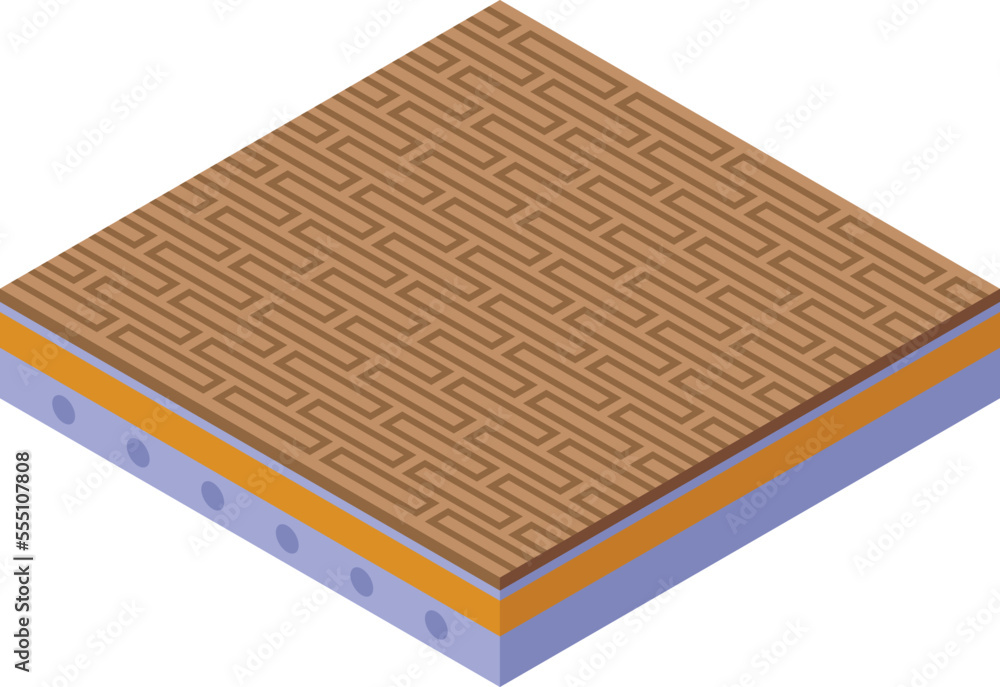 Wood parquet icon isometric vector. Floor instalation. New interior Wood parquet icon isometric vector. Floor instalation. New interior