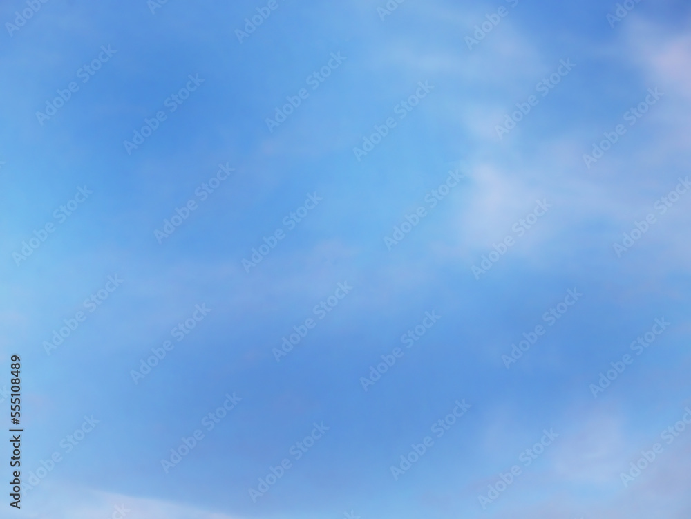 Obraz premium Shine bright Moon lights in the twilight clouds and blue sky of dawn, skyscape, blue sky, Sky wallpaper, Nature Background