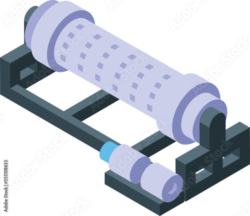 Gold line tool icon isometric vector. Work cave. Mine game