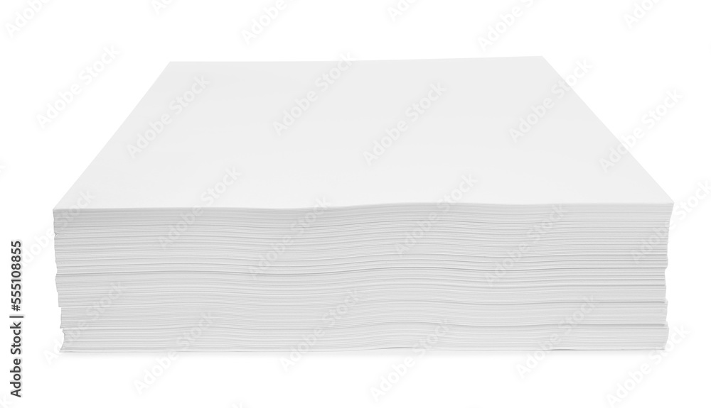 Stack of paper sheets isolated on white Stack of paper sheets isolated on white