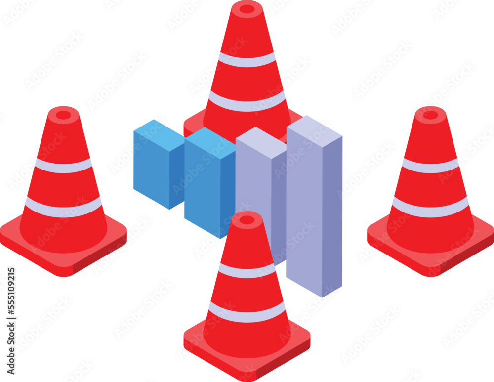 Lost signal icon isometric vector. Error service. Service alert Lost signal icon isometric vector. Error service. Service alert