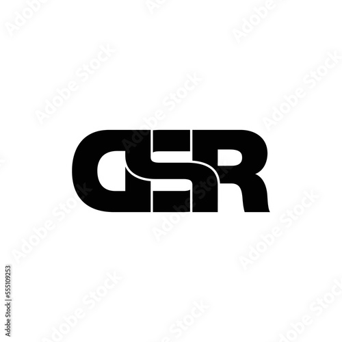 DSR letter monogram logo design vector