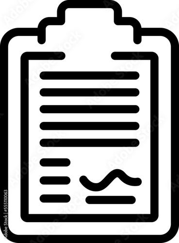 Subsidy clipboard icon outline vector. Bank money. Debt federal