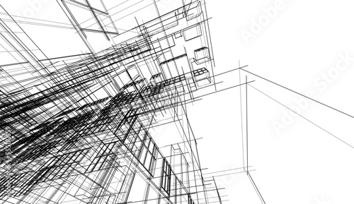 abstract sketch of the building