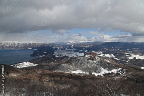 Hokkaido, Japan - December 15, 2022: Lake Toya During Winter Season photo