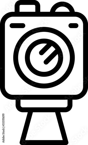 Action camera icon outline vector. Sea vacation. Boat surfer