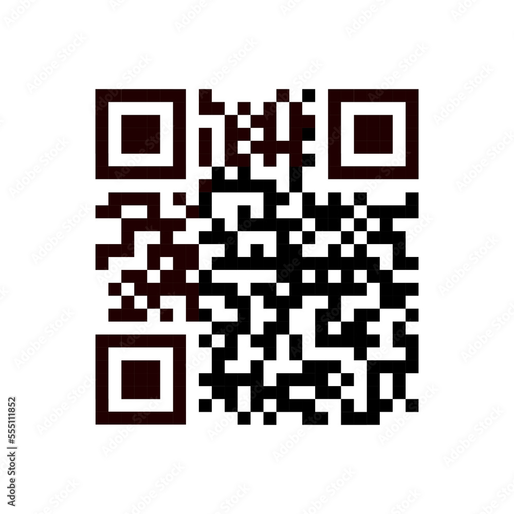 sample Qr code isolate on transparent background. sample Qr code isolate on transparent background.
